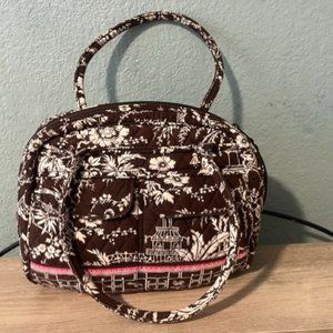 Vera Bradley IMPERIAL TOILE Maggie Handbag Purse Brown White Oriental Toile